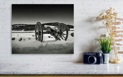 Cannon Winter Snow Photography Gettysburg Civil War Pennsylvania Art Print