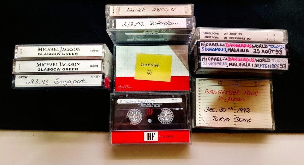 Michael Jackson x7 Dangerous Tour Concerts Cassette Tapes