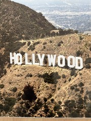 Vintage Large Photograph Hollywood Sign And Burbank 36×24