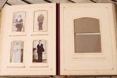 Antique Photo Album 63 Sepia Portrait Photos Women Family Rabin France 1888