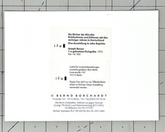 Joseph Beuys (1921-1986) Art Photo Print Announcement Card Berlin