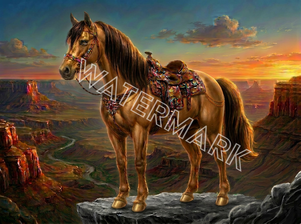 Premium Southwestern Arizona Horse Artwork Digital Image Picture Photo