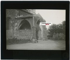 Polignac Church, Photo Glass Plate, Black & White, Positive 8.5×10 Cm