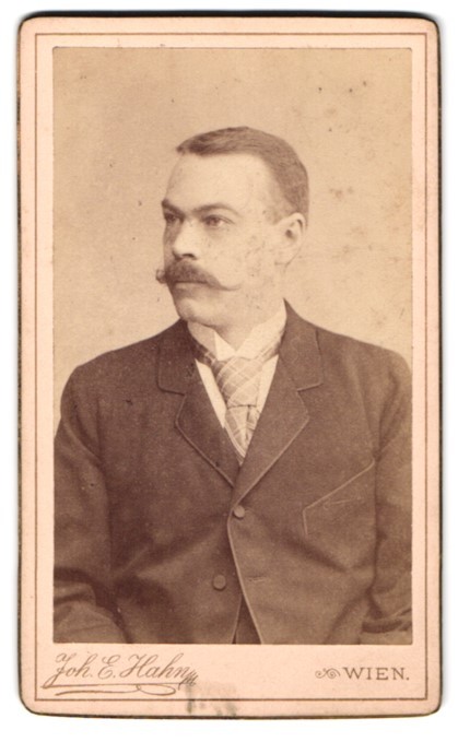 Photograph Joh. E. Hahn, Vienna, Mariahilferstraße 105, portrait of an elegant H