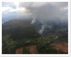 2018 Kilauea Volcano Puna District Lava Flows Aerial Silver Halide Photo