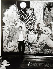 Cocteau, Original Portrait Photograph (in front of Tapestry) by Alberto Durazzi