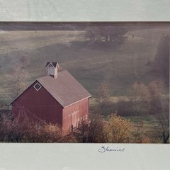 Signed Sherrill Photo Red Barn Country Farm Landscape Rustic Farmhouse Decor Art