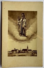 orig. CDV photo photograph lithograph around 1870 Altötting