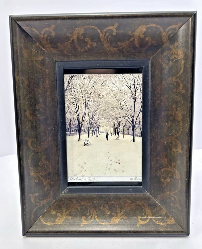 Mark Person Original Photograph Entitled Reflections in Boston Frame-Wood/Glass
