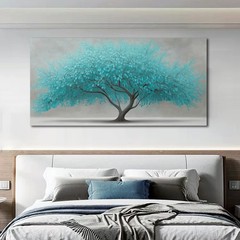 Tree of Life Wall Art for Living Room Bedroom Teal Blue Nature Print Picture …