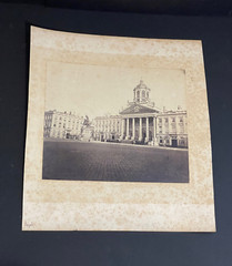 Original Photo 19TH Albumen Print Brussels Belgium Place Royale Landscape