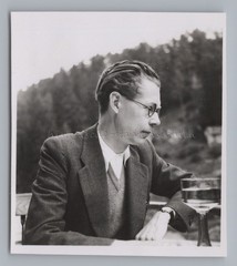 Young Man with Glass of Wine – Portrait – Vintage Photo 1930s