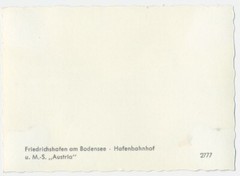 Friedrichhafen am Bodensee – Dampfer M.S. Austria Schiff – Altes Foto 1960