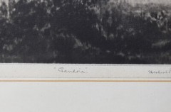 HERBERT BAIRSTOW-British -Hand Signed Bromoil Transfer Print-Gandria View-RARE