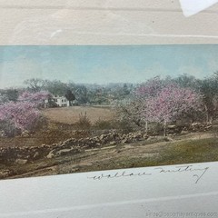 Wallace Nutting Colorized Photograph Art Print New England Landscape Homestead