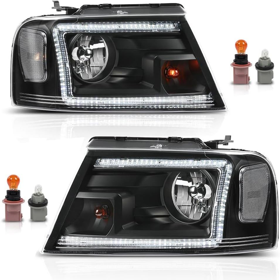 LED Headlights Assembly Fit 2004-2008 Ford F150,Fit Lincoln Mark LT 2006-2008(NO