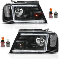LED Headlights Assembly Fit 2004-2008 Ford F150,Fit Lincoln Mark LT 2006-2008(NO