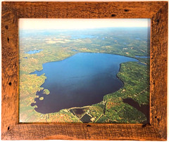 Grindstone Lake, Sawyer County, Wisconsin Overhead Aerial Photo. Frame Optional.