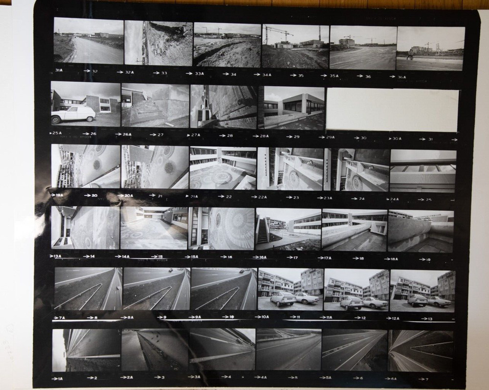 Photo Print Large Contact Sheet 1980 Various Views Normandy 40X50cm