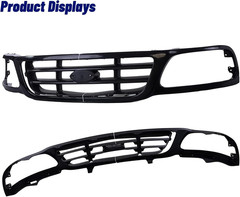Replacement Parts Front Grille Grill Assembly with Cross Bar Insert Compatible w