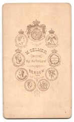 Photograph M. Selmer, Bergen, blonde cute girl with lace collar clips