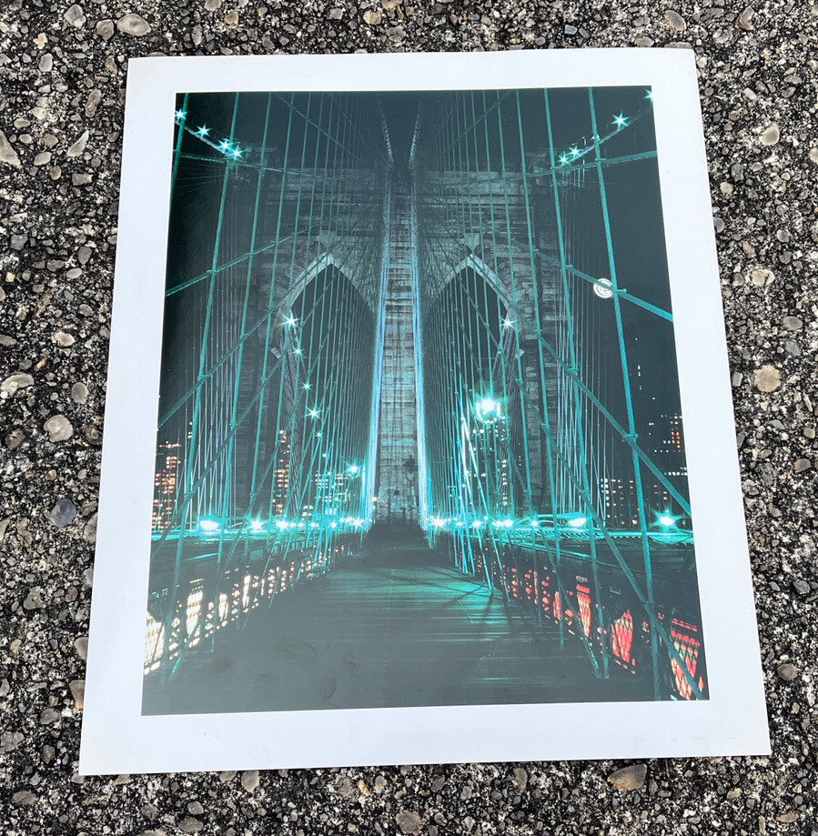 BROOKLYN BRIDGE PHOTOGRAPHED BY MICHAEL GEORGE VINTAGE PHOTO NY CITY NYC