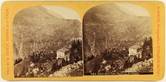 Switzerland Hôtel De La Tête Noire Photo A. Gabler Stereo C1870 Vintage Album