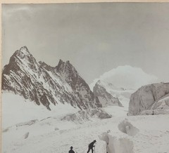 Original 1888 VITTORIO SELLA ‘Crevasse on Glacier Blanc’ Gelatin Silver PHOTO