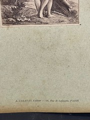 Curiosa Albumen Photograph Engraving François Boucher A. Calavas Paris 1875