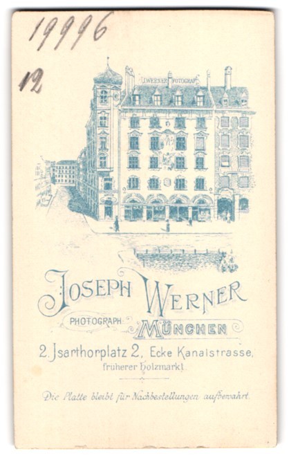 Photograph Joseph Werner, Munich, Isarthorplatz 2, view Munich, lot on