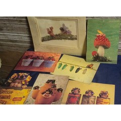 Anne Geddes Vintage Photography Print Lot Babies Fairy Mushroom Nursery Decor