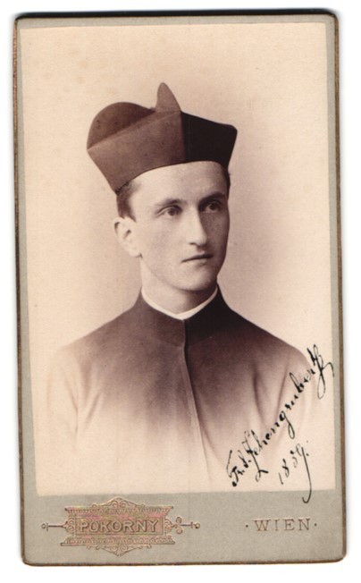 Photograph Pokorny, Vienna, Austrian Pastor Fr. S. Toegruber, 1889