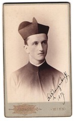 Photograph Pokorny, Vienna, Austrian Pastor Fr. S. Toegruber, 1889