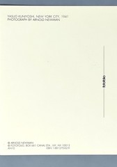 Yasuo Kuniyoshi Art Print Card Photo By Arnold Newman Fotofolio 4.25”x6” Painter