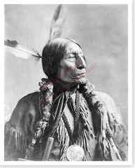 Chief Wolf Robe Southern Cheyenne Indian Native American Silver Halide Photo