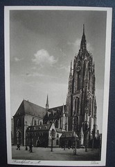 Postcard postcard 1900: copper intaglio print Frankfurt «Cathedral»