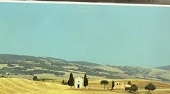 VTG Italian Photograph Tuscany (5×7) CHAPEL IN THE HILLS Murphy Matted 8”T 10”W