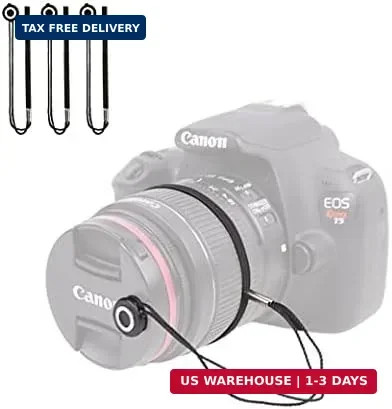Foto&Tech Camera Lens Cap Leash with Elastic String, Compatible with Universal D
