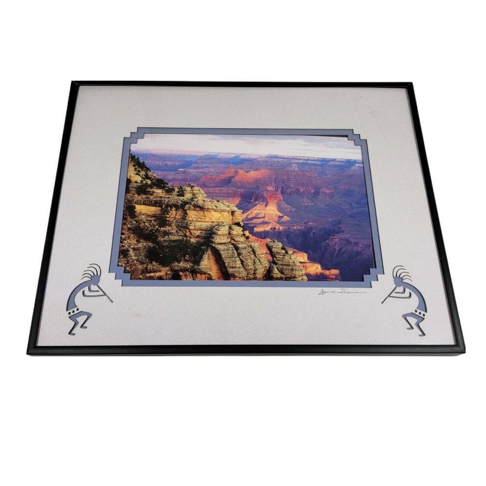 JAMES THOMSON SIGNED PRINT PHOTOGRAPH SUNRISE GRAND CANYON KOKOPELLI INDIAN