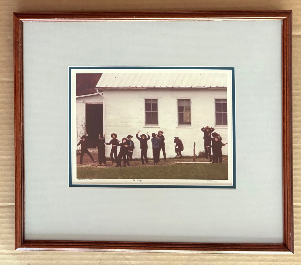 «The Frogs» – Amish Boys – Signed, Ltd. Ed. Photograph by Bill Coleman, framed