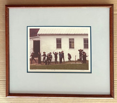 «The Frogs» – Amish Boys – Signed, Ltd. Ed. Photograph by Bill Coleman, framed