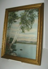 J Carleton Bicknell Wilton Birches NH Hand Colored Photo Wallace Nutting Peer
