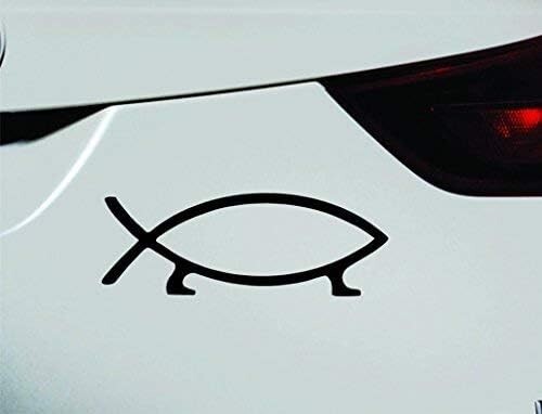 Darwin Fish Evolution Symbol Black Home Vinyl Decal for Cars LAPTOPS 5.5″ x 2″