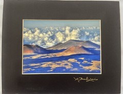 G Brad Lewis Signed Matted Photograph Volcano (No Frame)