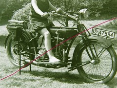 Motorcycle NSU around 1910 Large Historic Glass Negative