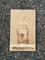 CDV Photo Children, 1908. Child. Girl. Vintage photo of a girl. 2