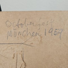 Octoberfest Munich Oktoberfest München 1959 Souvenir Photo Heavy Cardboard