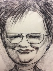 R Haugland Character Street Pencil Pen Drawing Art 1989 Pier 70 Seattle