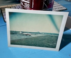 Polaroid Photo Vintage 60s Airplane historic memory of a simpler time