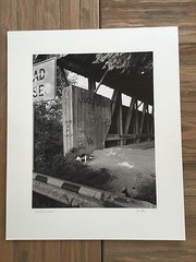 BRUCE BLUM SIGNED B&W Photo Print (17 1/2″X 14″)-«Covered Bridge E Kentucky «